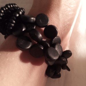 Stacked Wooden Beaded Bracelets